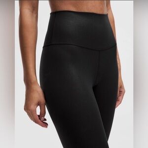 Lululemon Align High-Rise Pant 25" *Shimmer in Luxe Shine Foil Print Black, Sz 4
